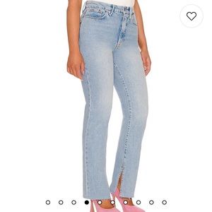 NWT Good American Good Boy Split Hem Jean size 18